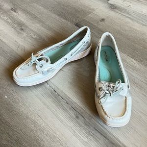White Sperry Boat Shoes